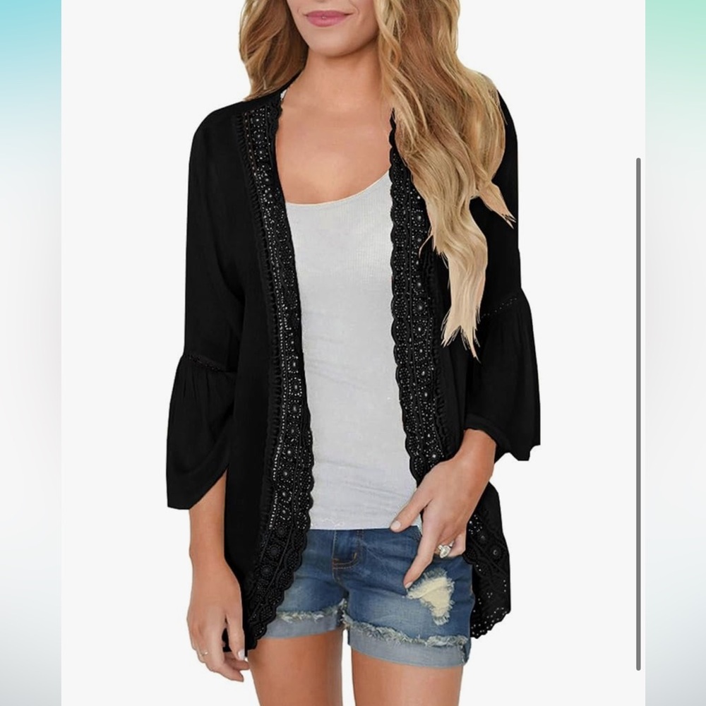 Sheer black cover up